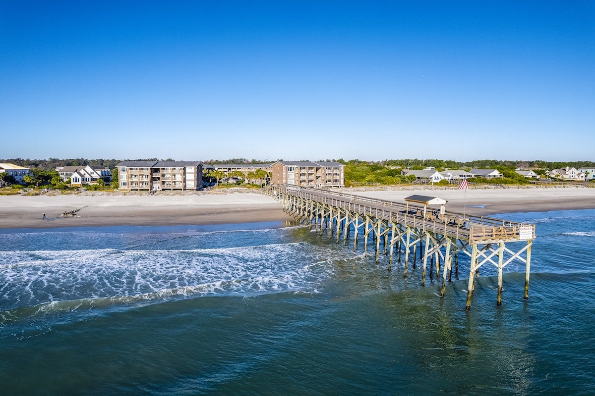 Aerial of the Pier at Pawleys Pier Village